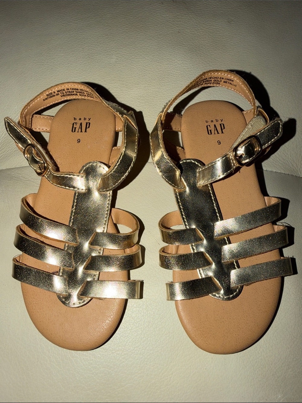 GAP Metallic Gold Girls Strappy Sandals